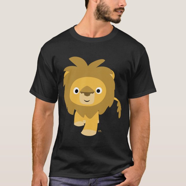 Hallo!! Cartoon-Löwe-T - Shirt (Vorderseite)