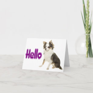 Hallo Chihuahua Welpen Hund Leere Karte