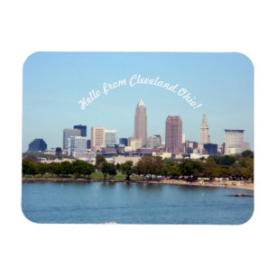 Hallo Cleveland Ohio vom See-Skyline-Magneten Magnet