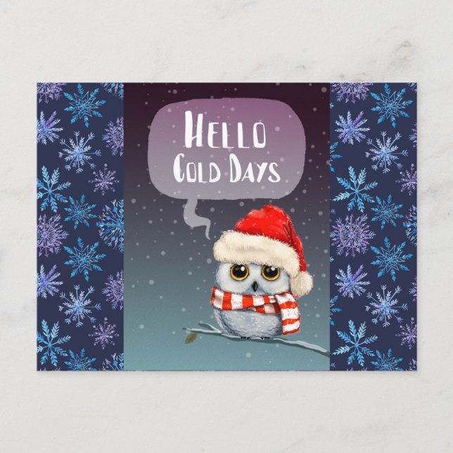 Hallo Cold Days Gruß Postkarte (Vorderseite)