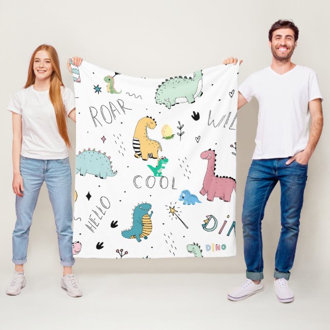 Hallo Cool Dinos Roar Fleecedecke (Beispiel)