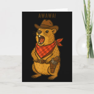 Hallo Cowboy Rock Hyrax Awawa Western Lustig _2 Karte