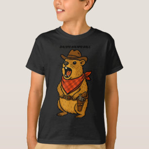 Hallo Cowboy Rock Klippschliefer Awawa Western Lus T-Shirt
