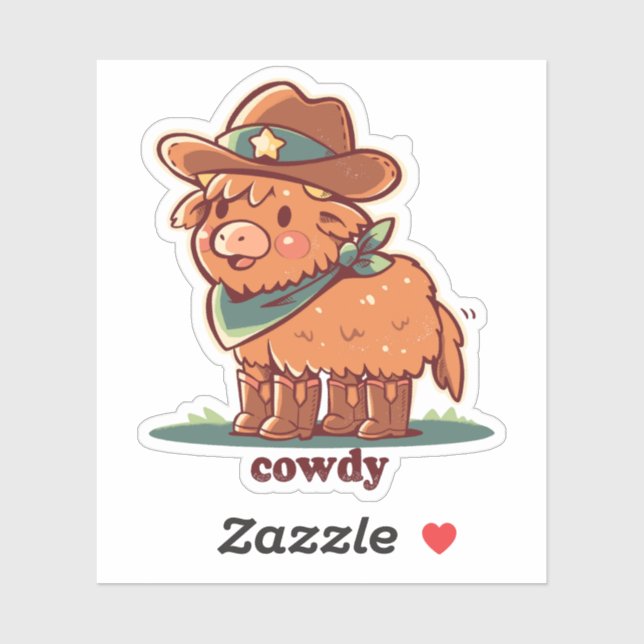 Hallo Cowdy Aufkleber (Blatt)