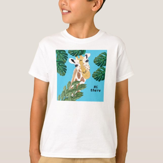 Hallo da Giraffe T-Shirt (Vorderseite)