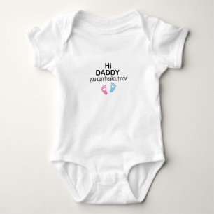 Hallo Daddy, du kannst jetzt ausfrieren, Baby Gesc Strampler