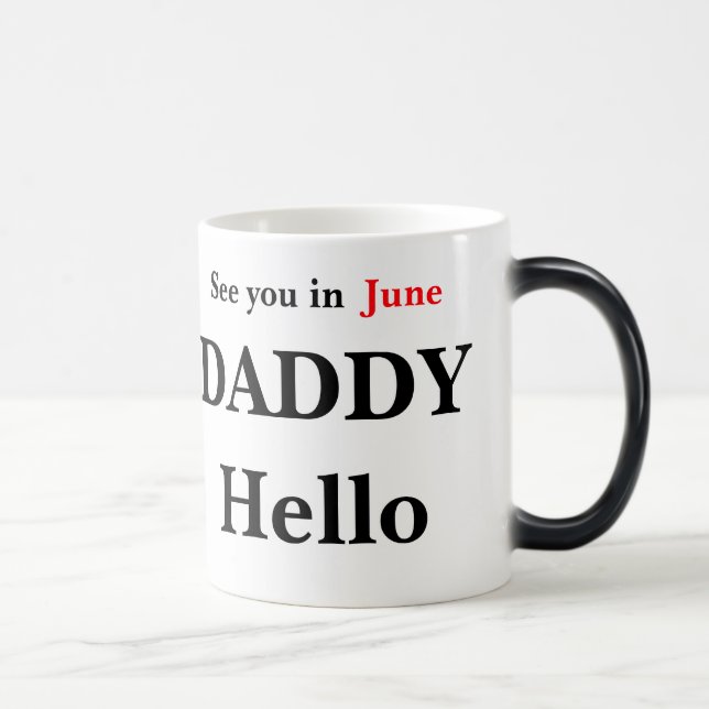 Hallo Daddy Pregnancy Reveal Kaffee Tasse (Rechts)
