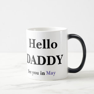 Hallo Daddy Schwangerschaft FULL Reveal Kaffee Tas Verwandlungstasse
