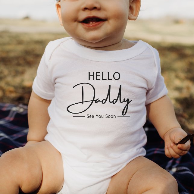 Hallo Daddy See You Balon Baby Bodysuit Strampler (Von Creator hochgeladen)