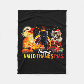 Hallo Danke Mas-Shirt Halloween-Katze Liebe Ernted Fleecedecke