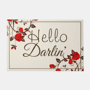 Hallo Darlin Rote Rosen Fußmatte