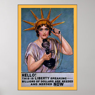 Hallo ! Das ist Liberty~Vintager Weltkrieg 1 Poster