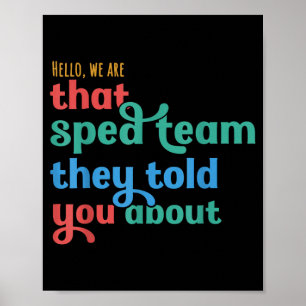 Hallo das Sped-Team erzählte über Lehrer Poster