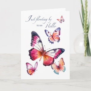 Hallo Denken Sie an Sie mit Aquarellblüten Karte