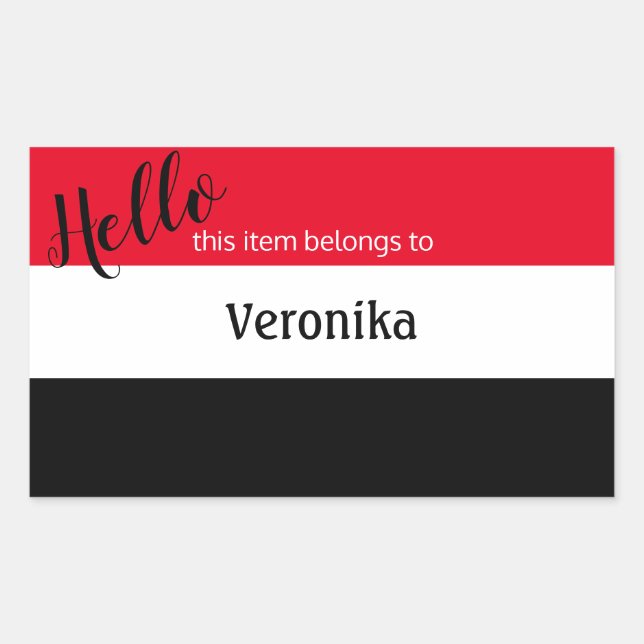 Hallo, dieses Element gehört zu Name Stickers (Vorderseite)