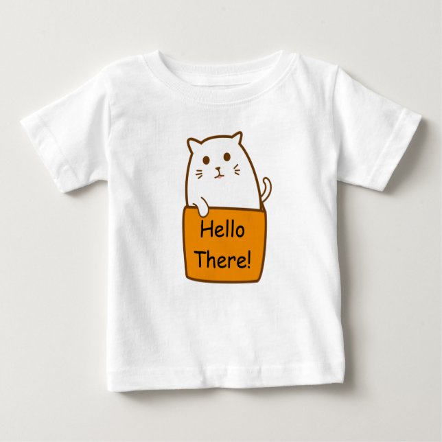 Hallo dort niedlicher Katze Kitty T - Shirt (Vorderseite)