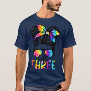 Hallo drei Messy Bun Ich bin drei Jahre alt glückl T-Shirt