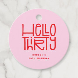 HALLO DREISSIG Moderner 30. Geburtstag Geschenkanhänger