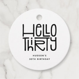 HALLO DREISSIG Moderner 30. Geburtstag Geschenkanhänger