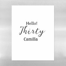 Hallo dreißigster Geburtstag Name einfach minimal 