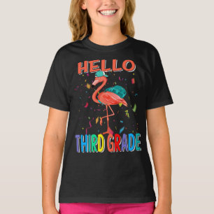 Hallo Dritte Grade Flamingo zurück zur Schule T-Shirt