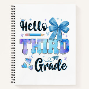 Hallo Dritte Klasse Erster Schultag Kokette Notizbuch