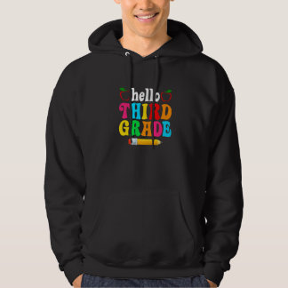 Hallo dritte Klasse erster Schultag zurück zur Sch Hoodie