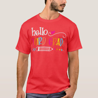 Hallo Dritte Klasse Funny 3. Klasse Zurück zur Sch T-Shirt