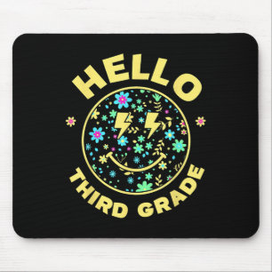 Hallo Dritte Klasse Glückliches Gesicht 3. Klasse Mousepad