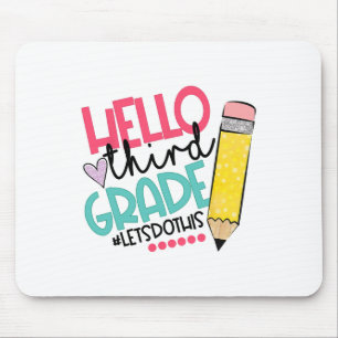 Hallo dritte Klasse #lass uns das machen Glücklich Mousepad