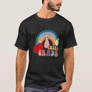Hallo Dritte Klasse Rainbow Zurück zur Schule T-Shirt