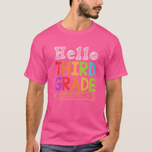 Hallo Dritte Klasse Team 3. Klasse zurück zur Schu T-Shirt