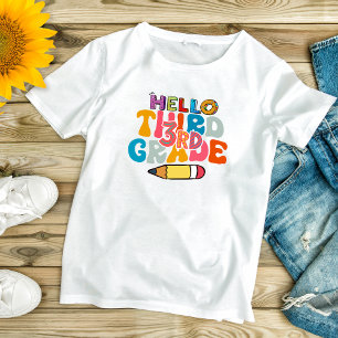 Hallo Dritte Klasse zurück in die Schule Niedliche T-Shirt