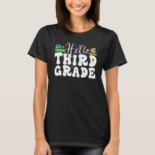 Hallo Dritte Klasse zurück zum Schullehrer Student T-Shirt