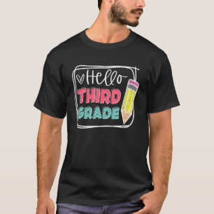 Hallo Dritter Grad 3 zurück zum Schullehrer T-Shirt
