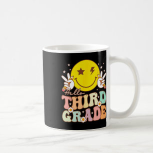 Hallo Dritter Grade Hippie Smile Face 3. Klasse zu Kaffeetasse