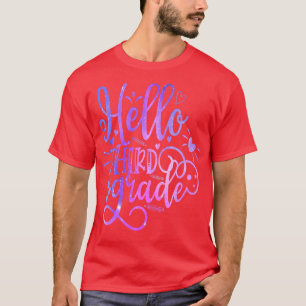 Hallo Drittes Team 3. Klasse Zurück zur Schule Te T-Shirt