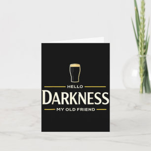 Hallo Dunkelheit alter Freund irisches Bier St. Pa Karte