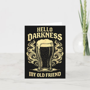 Hallo Dunkelheit alter Freund irisches Bier St. Pa Karte
