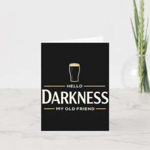 Hallo Dunkelheit alter Freund irisches Bier St. Pa Karte