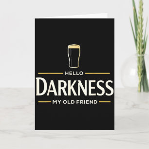 Hallo Dunkelheit alter Freund irisches Bier St. Pa Karte