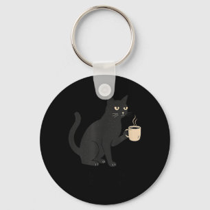 Hallo Dunkelheit alter Freund Katze und Kaffee Hal Schlüsselanhänger