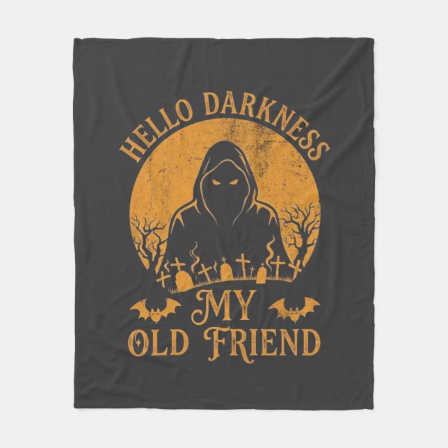Hallo Dunkelheit Alter Freund Sensenmann Orange Mo Fleecedecke (Vorderseite)