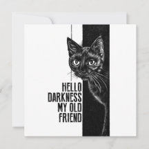 Hallo Dunkelheit mein alter Freund Black Cat Skizz