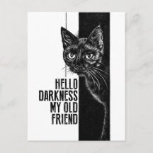 Hallo Dunkelheit mein alter Freund Black Cat Skizz