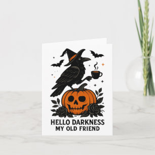 Hallo Dunkelheit Mein alter Freund Halloween 1 Karte
