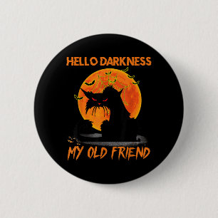 Hallo Dunkelheit mein alter Freund Halloween Schwa Button