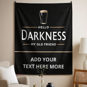 Hallo Dunkelheit mein alter Freund Lustiger St. Pa Wandteppich