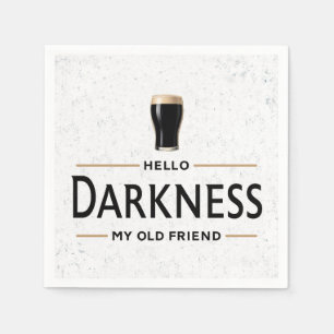 Hallo Dunkelheit mein alter Freund Lustiger St Pat Serviette