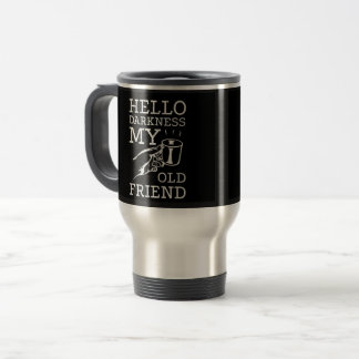 Hallo Dunkelheit mein alter Freund Reise-Kaffeetas Reisebecher